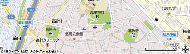 愛知県名古屋市名東区高針周辺の地図