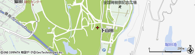 愛知県豊田市西中山町（下山田）周辺の地図