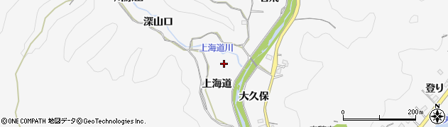 愛知県豊田市西広瀬町上海道周辺の地図