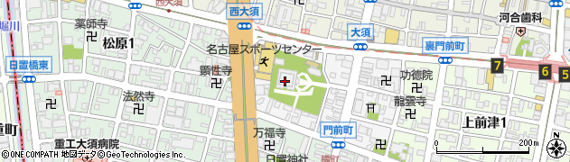 愛知県名古屋市中区門前町1周辺の地図