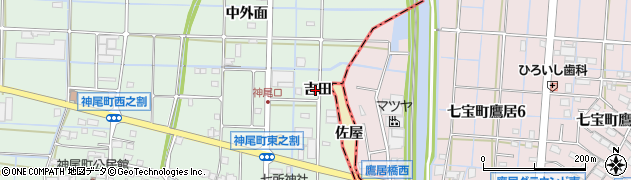 愛知県津島市神尾町吉田55周辺の地図