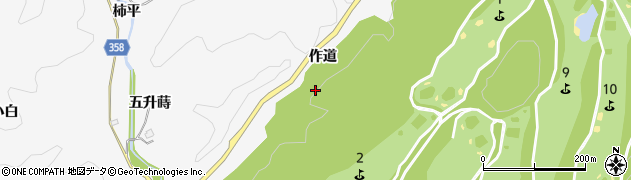 愛知県豊田市中立町（作道）周辺の地図