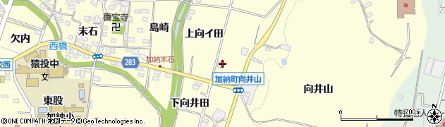 愛知県豊田市加納町（上向イ田）周辺の地図