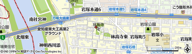 愛知県名古屋市中村区岩塚町新屋敷15周辺の地図
