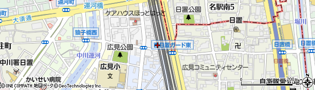 愛知県名古屋市中川区西日置町9丁目周辺の地図