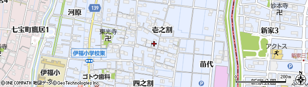 愛知県あま市七宝町伊福壱之割32周辺の地図