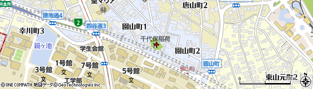愛知県名古屋市千種区園山町周辺の地図