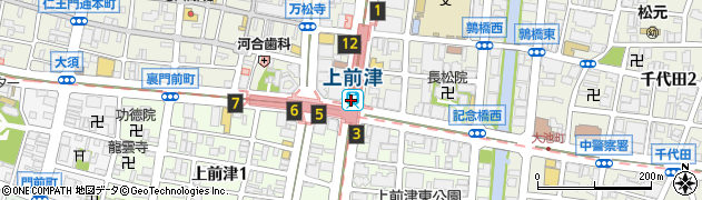 上前津駅周辺の地図