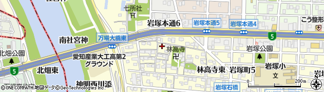 愛知県名古屋市中村区岩塚町新屋敷58周辺の地図