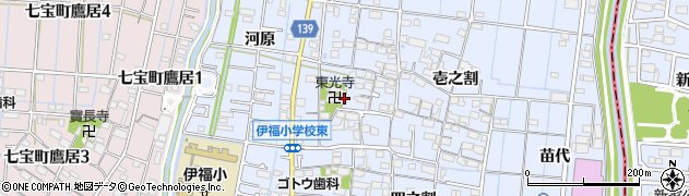 愛知県あま市七宝町伊福周辺の地図