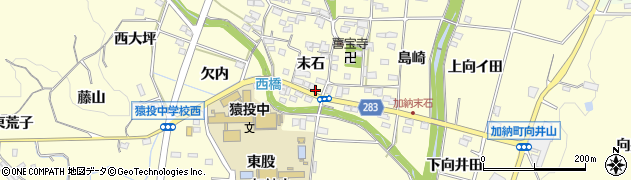 愛知県豊田市加納町末石19周辺の地図