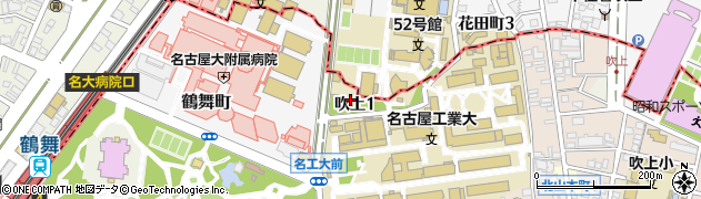 愛知県名古屋市昭和区吹上周辺の地図