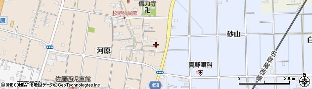 愛知県愛西市内佐屋町河原279周辺の地図