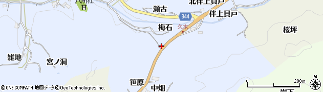 愛知県豊田市久木町梅石周辺の地図