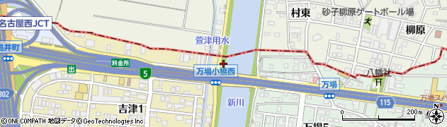 愛知県名古屋市中川区富田町大字万場（市場前）周辺の地図