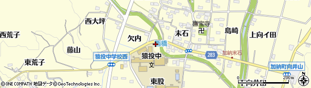 愛知県豊田市加納町東股9周辺の地図
