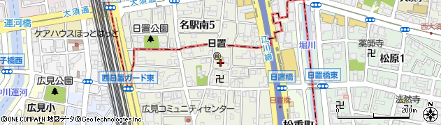 愛知県名古屋市中川区西日置1丁目周辺の地図