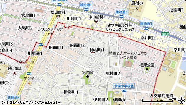 〒466-0802 愛知県名古屋市昭和区神村町の地図