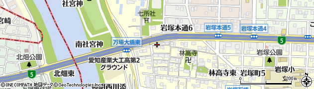 愛知県名古屋市中村区岩塚町新屋敷86周辺の地図