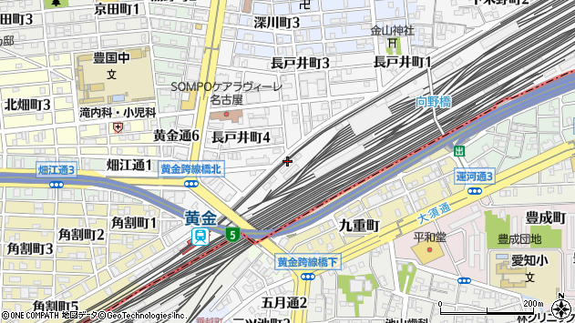 〒453-0872 愛知県名古屋市中村区平池町（次のビルを除く）の地図