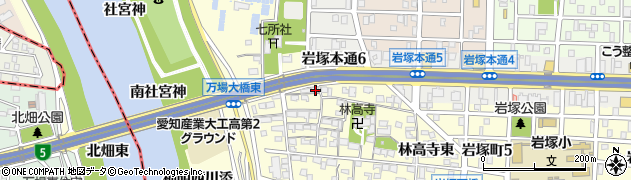 愛知県名古屋市中村区岩塚町新屋敷82周辺の地図