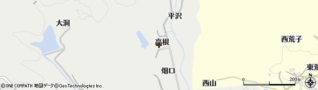 愛知県豊田市本徳町（高根）周辺の地図