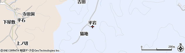 愛知県豊田市久木町平岩周辺の地図