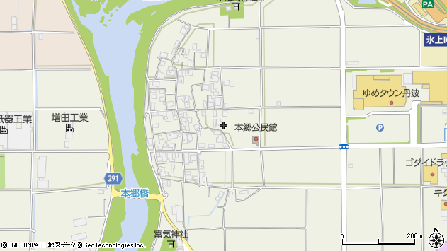 〒669-3467 兵庫県丹波市氷上町本郷の地図