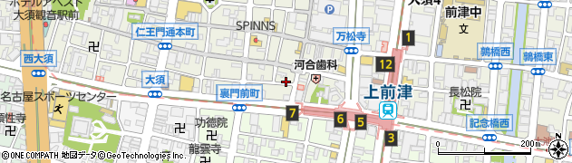 油そば専門店 歌志軒 大須店周辺の地図