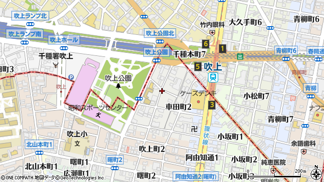 〒466-0001 愛知県名古屋市昭和区車田町の地図