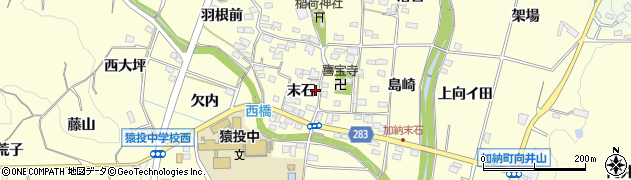 愛知県豊田市加納町末石39周辺の地図