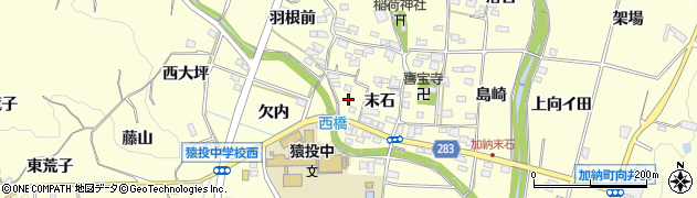 愛知県豊田市加納町末石45周辺の地図