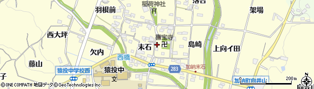 愛知県豊田市加納町末石38周辺の地図