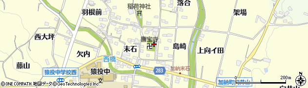 愛知県豊田市加納町末石30周辺の地図