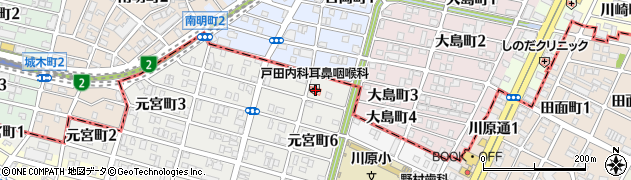 戸田内科耳鼻咽喉科医院周辺の地図