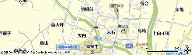 愛知県豊田市加納町末石49周辺の地図