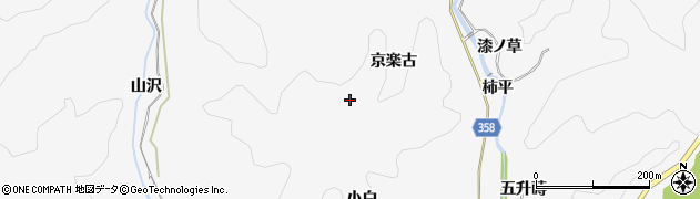 愛知県豊田市中立町（京楽古）周辺の地図