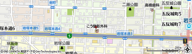 愛知県名古屋市中村区剣町304周辺の地図