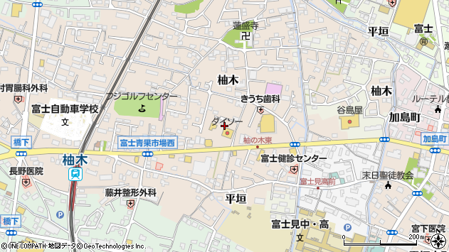 〒416-0908 静岡県富士市柚木の地図