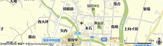愛知県豊田市加納町末石44周辺の地図