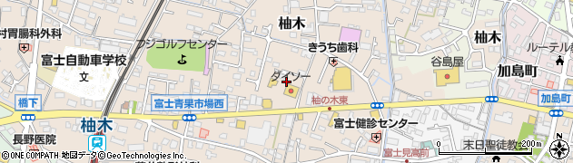 静岡県富士市柚木周辺の地図