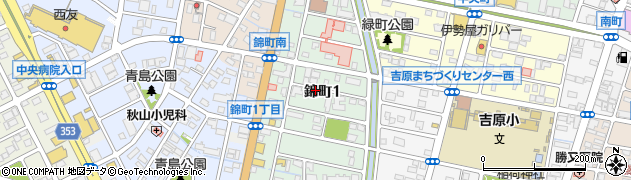 静岡県富士市錦町周辺の地図
