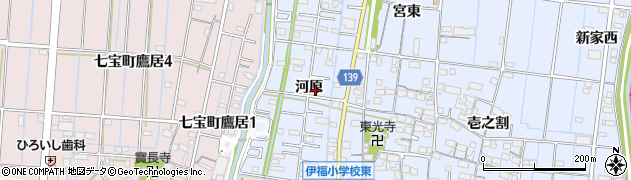 愛知県あま市七宝町伊福河原周辺の地図