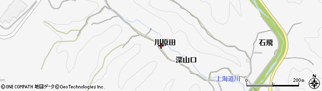 愛知県豊田市西広瀬町川原田周辺の地図