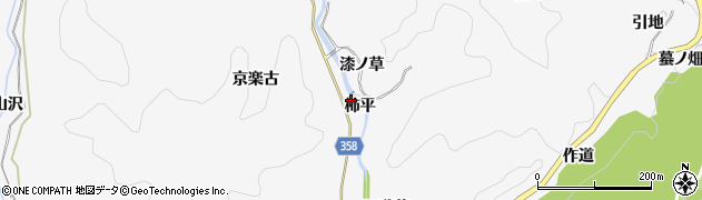 愛知県豊田市中立町（柿平）周辺の地図