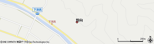 愛知県設楽町（北設楽郡）津具（野向）周辺の地図