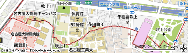 愛知県名古屋市千種区花田町周辺の地図