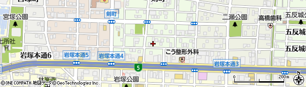 愛知県名古屋市中村区剣町283周辺の地図