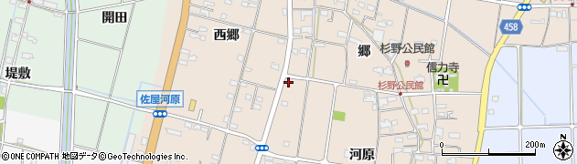 愛知県愛西市内佐屋町河原47周辺の地図