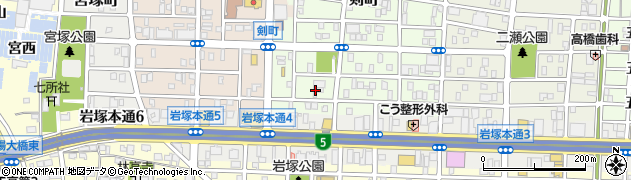愛知県名古屋市中村区剣町270周辺の地図